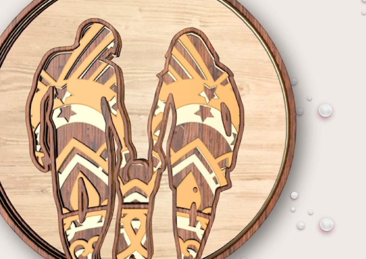 Intra απο ξύλο plywood 3mm-4mm πάχος - Family Medalion, 5 Layers, Mandala Δίασταση 30x30 cm INTRAFABR-31279045