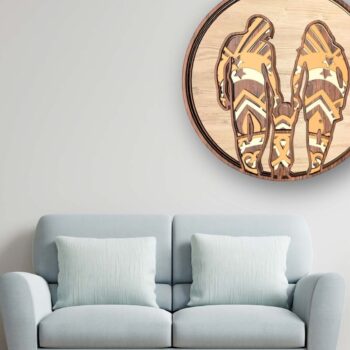 Intra απο ξύλο plywood 3mm-4mm πάχος - Family Medalion, 5 Layers, Mandala Δίασταση 30x30 cm INTRAFABR-31279045 - Image 5