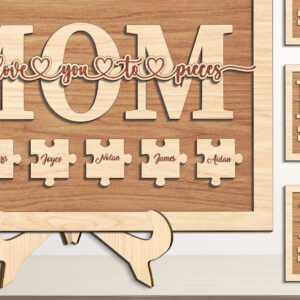Intra απο ξύλο plywood 3mm-4mm πάχος - Family Mother Day We Love You to Pieces Δίασταση 20x20 cm INTRAFABR-93720588