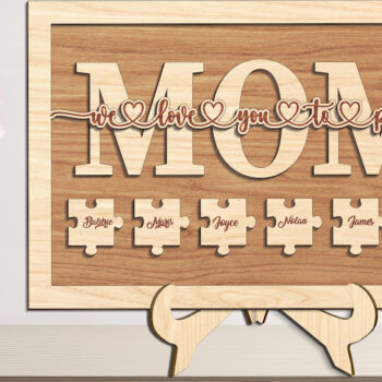 Intra απο ξύλο plywood 3mm-4mm πάχος - Family Mother Day We Love You to Pieces Δίασταση 20x20 cm INTRAFABR-93720588 - Image 2