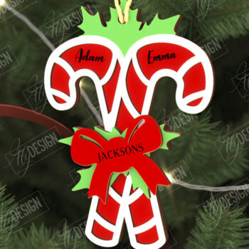 Intra απο ξύλο plywood 3mm-4mm πάχος - Οικογενειακό Στολίδι | Παιχνίδι Χριστουγεννιάτικου Δέντρου Δίασταση 6x6 cm INTRAFABR-109034809 - Image 1