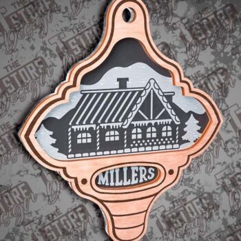 Intra απο ξύλο plywood 3mm-4mm πάχος - Οικογενειακά Διακοσμητικά Σχέδιο  Cut Laser Δίασταση 6x6 cm INTRAFABR-79660552 - Image 1