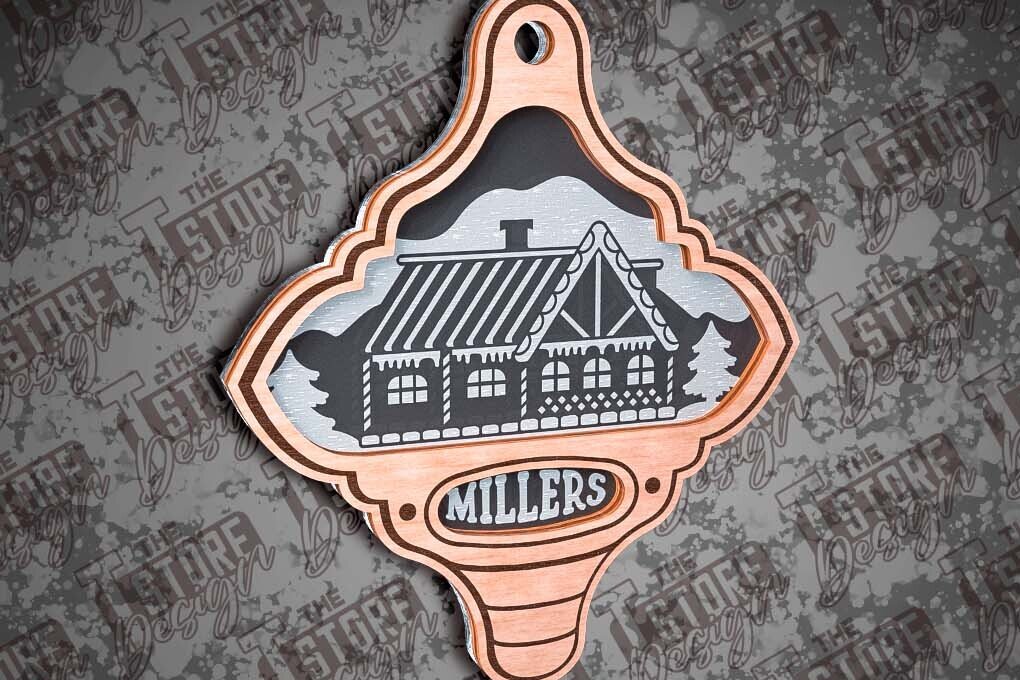 Intra απο ξύλο plywood 3mm-4mm πάχος - Οικογενειακά Διακοσμητικά Σχέδιο  Cut Laser Δίασταση 6x6 cm INTRAFABR-79660552