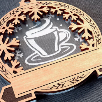 Intra απο ξύλο plywood 3mm-4mm πάχος - Οικογενειακά στολίδια κοπής με λέιζερ  | Χριστούγεννα Δίασταση 6x6 cm INTRAFABR-75543844 - Image 9