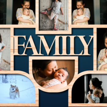 Intra απο ξύλο plywood 3mm-4mm πάχος - Οικογενειακή κορνίζα ,   Δίασταση 20x25 cm INTRAFABR-25162442 - Image 1