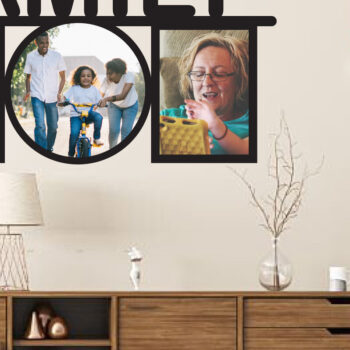 Intra απο ξύλο plywood 3mm-4mm πάχος - Οικογενειακή κορνίζα με σετ 3 φωτογραφιών Δίασταση 20x25 cm INTRAFABR-28229602 - Image 1