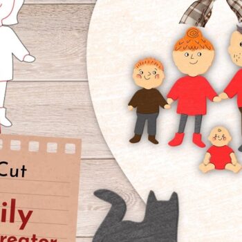 Intra απο ξύλο plywood 3mm-4mm πάχος - αποκοπής με λέιζερ Family Portrait Creator Δίασταση 30x20 cm INTRAFABR-46923995 - Image 1