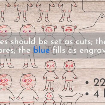 Intra απο ξύλο plywood 3mm-4mm πάχος - αποκοπής με λέιζερ Family Portrait Creator Δίασταση 30x20 cm INTRAFABR-46923995 - Image 2