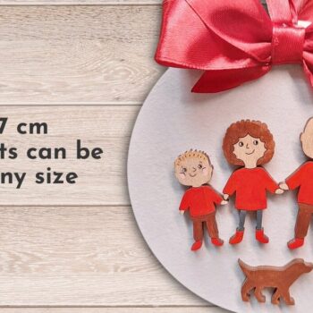 Intra απο ξύλο plywood 3mm-4mm πάχος - αποκοπής με λέιζερ Family Portrait Creator Δίασταση 30x20 cm INTRAFABR-46923995 - Image 4