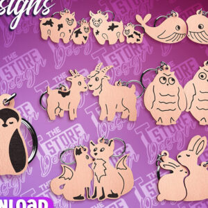 Intra απο ξύλο plywood 3mm-4mm πάχος - Μπρελόκ Family Puzzle | Αρχεία CNC Δίασταση 4x4 cm INTRAFABR-87306435