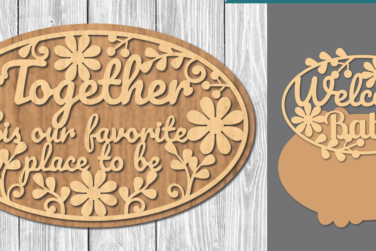 Intra απο ξύλο plywood 3mm-4mm πάχος - Οικογενειακά αποσπάσματα Σήμα κοπής λέιζερ  2 Δίασταση 20x20 cm INTRAFABR-106685957