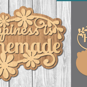 Intra απο ξύλο plywood 3mm-4mm πάχος - Οικογενειακά αποσπάσματα Σήμα κοπής λέιζερ  7 Δίασταση 20x20 cm INTRAFABR-106686521