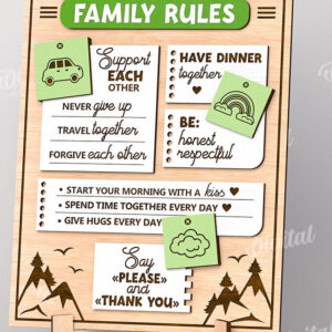 Intra απο ξύλο plywood 3mm-4mm πάχος - Οικογενειακοί κανόνες  πλάκας Δίασταση 30x20 cm INTRAFABR-112859377