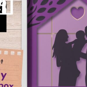 Intra απο ξύλο plywood 3mm-4mm πάχος - Family Shadow Box, Love Light Box  Δίασταση 9x9 cm INTRAFABR-59127600