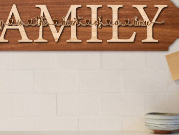 Intra απο ξύλο plywood 3mm-4mm πάχος - Γραφικό σχεδίασης οικογενειακής κοπής με λέιζερ Δίασταση 30x20 cm INTRAFABR-78633260 - Image 3