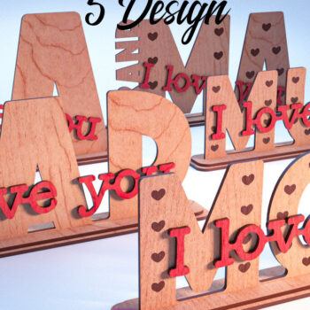 Intra απο ξύλο plywood 3mm-4mm πάχος - Family Stand Laser Cut |Family Stand Δίασταση 30x20 cm INTRAFABR-62979710 - Image 1