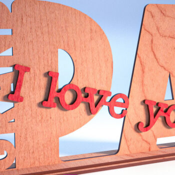 Intra απο ξύλο plywood 3mm-4mm πάχος - Family Stand Laser Cut |Family Stand Δίασταση 30x20 cm INTRAFABR-62979710 - Image 2