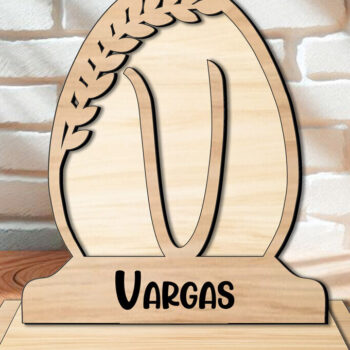 Intra απο ξύλο plywood 3mm-4mm πάχος - Οικογενειακό  Laser Letter V Monogram Δώρο Δίασταση 15x15 cm INTRAFABR-119369464 - Image 3