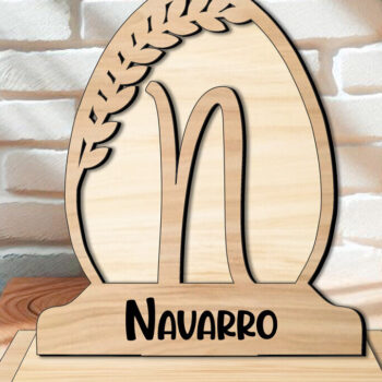 Intra απο ξύλο plywood 3mm-4mm πάχος - Οικογενειακό  Laser Monogram Letter N Δώρο Δίασταση 15x15 cm INTRAFABR-119335505 - Image 1