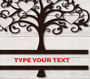 Intra απο ξύλο plywood 3mm-4mm πάχος - Οικογενειακό Δέντρο 4 Μέλη Δίασταση 30x20 cm INTRAFABR-16035393