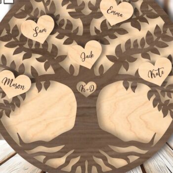 Intra απο ξύλο plywood 3mm-4mm πάχος - Οικογενειακό Δέντρο, Οικογενειακό Όνομα Ξύλινη πινακίδα Δίασταση 20x25 cm INTRAFABR-115979853 - Image 1