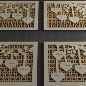 Intra απο ξύλο plywood 3mm-4mm πάχος - οικογενειακού δέντρου 113 Δίασταση 4x4 cm INTRAFABR-118028672