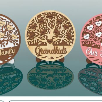 Intra απο ξύλο plywood 3mm-4mm πάχος - Αρχεία  Cut Laser Family Tree Δίασταση 300x300 cm INTRAFABR-57354826 - Image 1