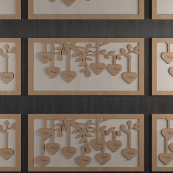 Intra απο ξύλο plywood 3mm-4mm πάχος - Family Tree File Laser Hanging Heart 308 Δίασταση 20x20 cm INTRAFABR-52679732 - Image 1