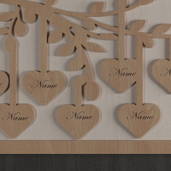 Intra απο ξύλο plywood 3mm-4mm πάχος - Family Tree File Laser Hanging Heart 308 Δίασταση 20x20 cm INTRAFABR-52679732 - Image 10