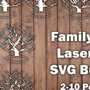 Intra απο ξύλο plywood 3mm-4mm πάχος - Πακέτο  Οικογενειακό Δέντρο Laser/Ξυλοκόψιμο Δίασταση 30x20 cm INTRAFABR-37350374