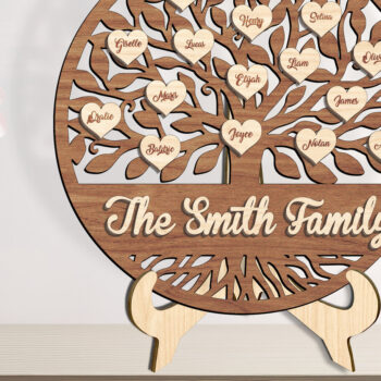 Intra απο ξύλο plywood 3mm-4mm πάχος - Δώρο για την Ημέρα της Μητέρας Οικογενειακό Δέντρο - Break Jhon Δίασταση 20x20 cm INTRAFABR-93719353 - Image 1