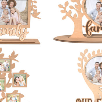 Intra απο ξύλο plywood 3mm-4mm πάχος - Πακέτο κορνίζας οικογενειακού δέντρου Δίασταση 20x25 cm INTRAFABR-117002461 - Image 1