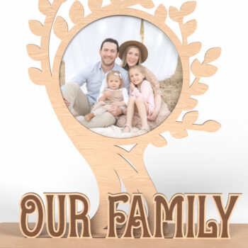 Intra απο ξύλο plywood 3mm-4mm πάχος - Πακέτο κορνίζας οικογενειακού δέντρου Δίασταση 20x25 cm INTRAFABR-117002461 - Image 3