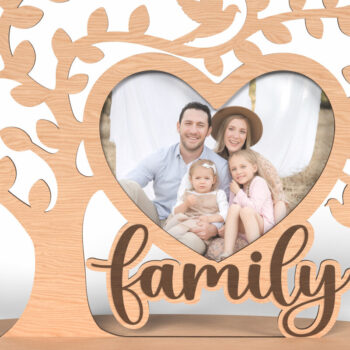 Intra απο ξύλο plywood 3mm-4mm πάχος - Πακέτο κορνίζας οικογενειακού δέντρου Δίασταση 20x25 cm INTRAFABR-117002461 - Image 5