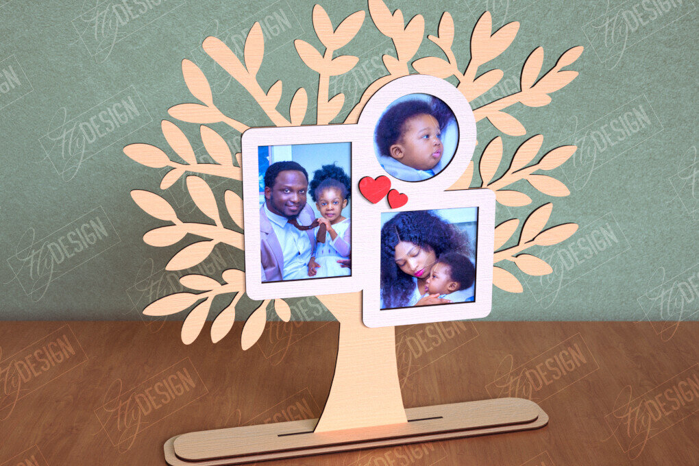 Intra απο ξύλο plywood 3mm-4mm πάχος - Κορνίζα Οικογενειακό Δέντρο | Διακόσμηση σπιτιού|CNC Δίασταση 20x25 cm INTRAFABR-113999340