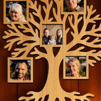 Intra απο ξύλο plywood 3mm-4mm πάχος - Πακέτο κοπής με λέιζερ με κορνίζα οικογενειακού δέντρου Δίασταση 20x25 cm INTRAFABR-119706116 - Image 5