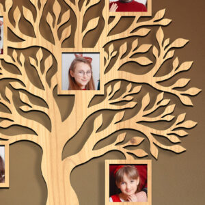 Intra απο ξύλο plywood 3mm-4mm πάχος - Οικογενειακό δέντρο Κορνίζα φωτογραφιών  Δίασταση 20x25 cm INTRAFABR-119465326