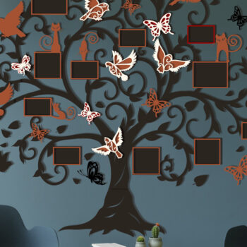 Intra απο ξύλο plywood 3mm-4mm πάχος - Κορνίζες οικογενειακού δέντρου Δίασταση 71x62 cm INTRAFABR-27896774 - Image 5