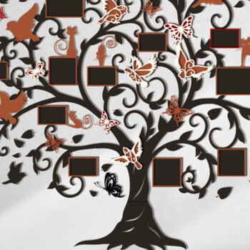 Intra απο ξύλο plywood 3mm-4mm πάχος - Κορνίζες οικογενειακού δέντρου Δίασταση 71x62 cm INTRAFABR-27896774 - Image 6