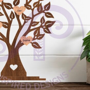 Intra απο ξύλο plywood 3mm-4mm πάχος - Βάση οικογενειακού δέντρου, κοπής με λέιζερ Δίασταση 2x6 cm INTRAFABR-102690106 - Image 1