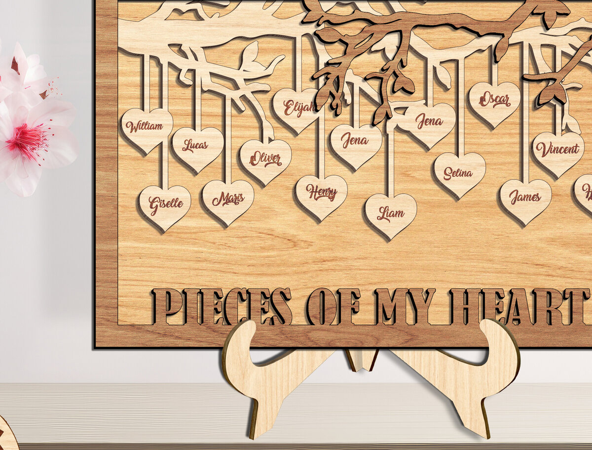 Intra απο ξύλο plywood 3mm-4mm πάχος - Family Tree Wood Frame - Break Jhon Δίασταση 20x25 cm INTRAFABR-93719679