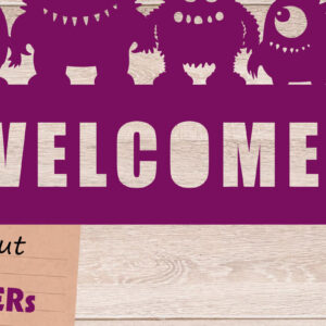 Intra απο ξύλο plywood 3mm-4mm πάχος - Οικογενειακό σημάδι καλωσορίσματος, Monsters Laser Cut Δίασταση 30x20 cm INTRAFABR-109939004