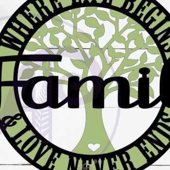 Intra απο ξύλο plywood 3mm-4mm πάχος - Οικογένεια, όπου η ζωή ξεκινάει Επιγραφή τοίχου Δίασταση 40x50 cm INTRAFABR-115714575 - Image 2