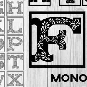 Intra απο ξύλο plywood 3mm-4mm πάχος - Πακέτο μονόγραμμα αλφαβήτου Fancy Floral 26 Δίασταση 40x50 cm INTRAFABR-67387464