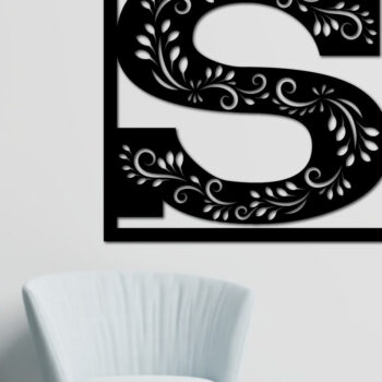 Intra απο ξύλο plywood 3mm-4mm πάχος - Πακέτο μονόγραμμα αλφαβήτου Fancy Floral 26 Δίασταση 40x50 cm INTRAFABR-67387464 - Image 2