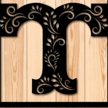 Intra απο ξύλο plywood 3mm-4mm πάχος - Πακέτο μονόγραμμα αλφαβήτου Fancy Floral 26 Δίασταση 40x50 cm INTRAFABR-67387464 - Image 3