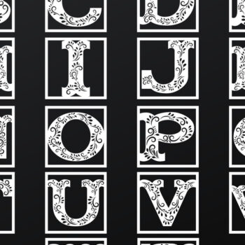 Intra απο ξύλο plywood 3mm-4mm πάχος - Πακέτο μονόγραμμα αλφαβήτου Fancy Floral 26 Δίασταση 40x50 cm INTRAFABR-67387464 - Image 4