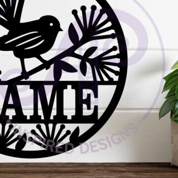 Intra απο ξύλο plywood 3mm-4mm πάχος - Fantail Bird Name Sign Laser Δίασταση 30x20 cm INTRAFABR-107783836 - Image 2