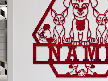 Intra απο ξύλο plywood 3mm-4mm πάχος - Ζώα φάρμας Όνομα Σήμα Laser Cut  Δίασταση 30x20 cm INTRAFABR-76427008 - Image 3