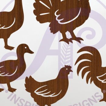 Intra απο ξύλο plywood 3mm-4mm πάχος - Farm Bird Silhouette Laser Cut Outs Δίασταση 30x20 cm INTRAFABR-124429457 - Image 1
